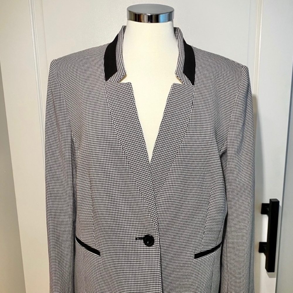 NEW Houndstooth Tahari Arthur S. Levine Blazer Size 16 - Picture 3 of 7